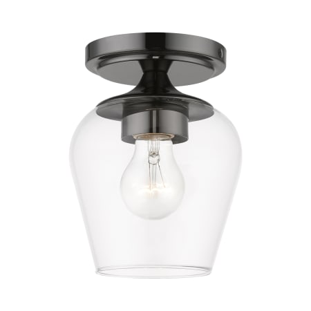 Livex Lighting Willow 6" Wide Flush Mount Ceiling Fixture Black Chrome