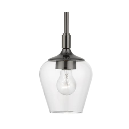 Livex Lighting Willow 6" Wide Mini Pendant Black Chrome