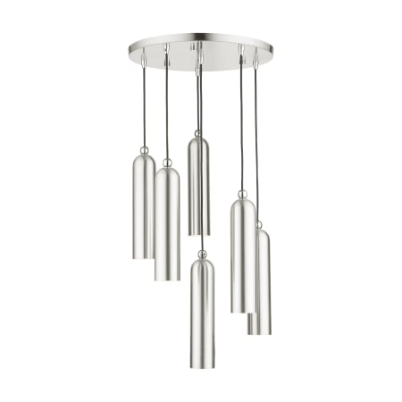 Livex Lighting Ardmore 6 Light 19" Wide Multi Light Pendant Brushed Nickel