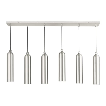 Livex Lighting Ardmore 6 Light 44" Wide Linear Pendant Brushed Nickel