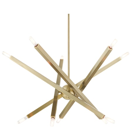 Livex Lighting Monaco 10 Light 32" Wide Chandelier Antique Brass