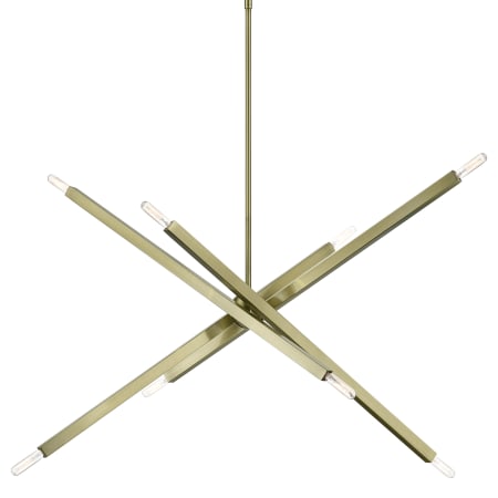 Livex Lighting Monaco 8 Light 35" Wide Sputnik Chandelier Antique Brass