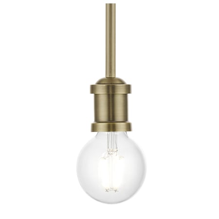 Livex Lighting Lansdale 5" Wide Mini Pendant Antique Brass