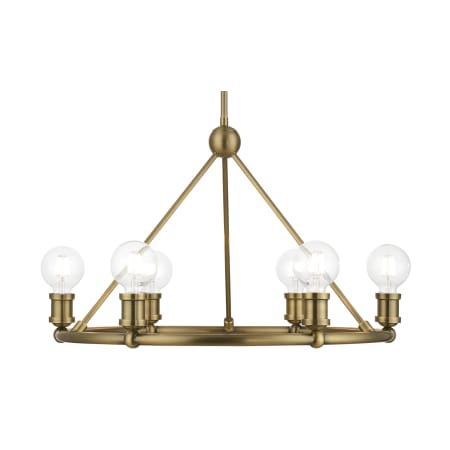 Livex Lighting Lansdale 6 Light 25" Wide Commercial Ring Chandelier Antique Brass
