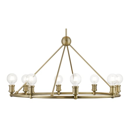 Livex Lighting Lansdale 8 Light 34" Wide Commercial Ring Chandelier Antique Brass