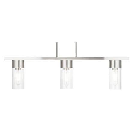 Livex Lighting Carson 3 Light 5" Wide Commercial Linear Chandelier Brushed Nickel