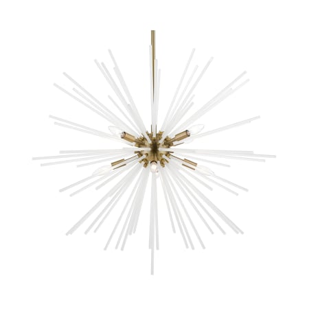 Livex Lighting Uptown 8 Light 34" Wide Commercial Abstract Sputnik Chandelier Antique Brass