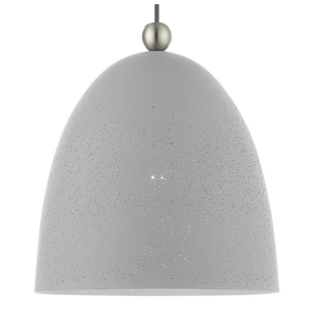Livex Lighting Arlington Single Light 12" Wide Pendant Nordic Gray with Brushed Nickel Accents