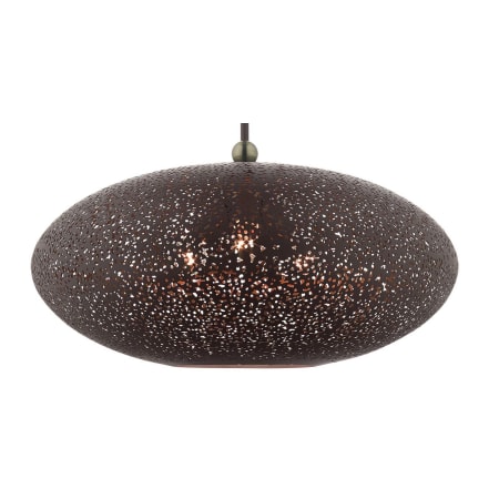Livex Lighting Charlton 3 Light 24" Wide Large Pendant Black with Antique Brass Accents