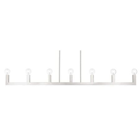 Livex Lighting Solna 7 Light 70" Wide Linear Chandelier Brushed Nickel