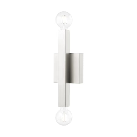 Livex Lighting Solna 2 Light 14" Tall Wall Sconce Brushed Nickel