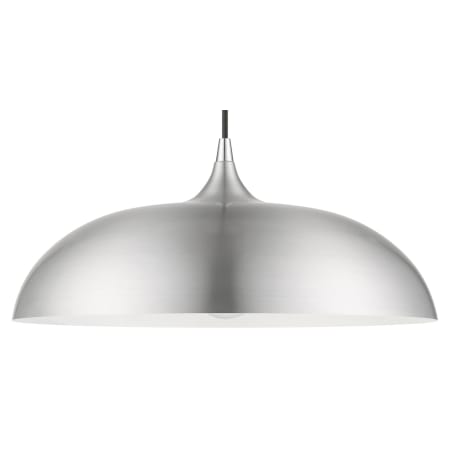 Livex Lighting Amador 18" Wide Pendant Brushed Aluminum / Polished Chrome Accents