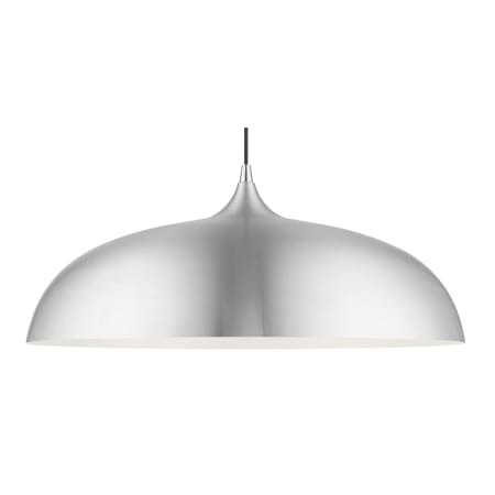 Livex Lighting Amador 3 Light 24" Wide Pendant Brushed Aluminum / Polished Chrome Accents