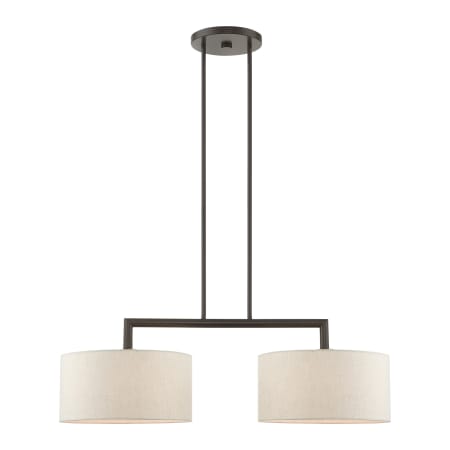 Livex Lighting Meridian 2 Light 35" Wide Drum Chandelier English Bronze