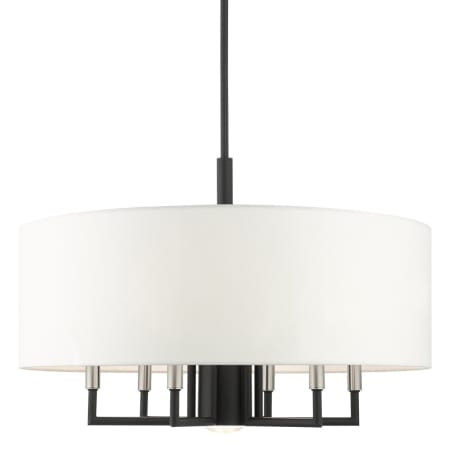 Livex Lighting Meridian 7 Light 24" Wide Drum Chandelier Black