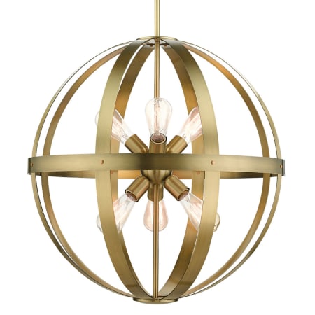 Livex Lighting Stoneridge 6 Light 24" Wide Pendant Antique Brass