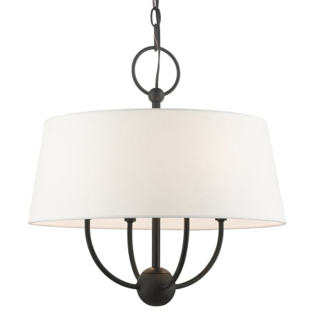 Livex Lighting Ridgecrest 4 Light 18" Wide Drum Chandelier Black