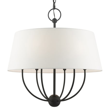 Livex Lighting Ridgecrest 6 Light 24" Wide Drum Chandelier Black