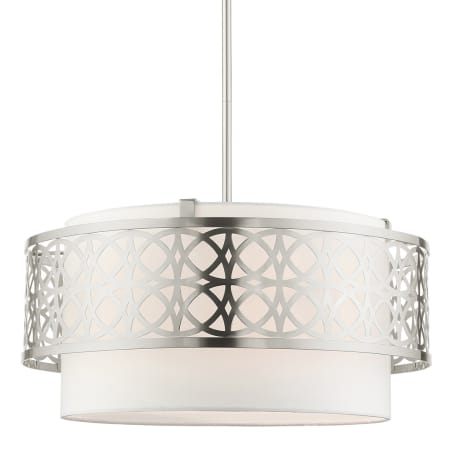 Livex Lighting Calinda 4 Light 20" Wide Drum Chandelier Brushed Nickel