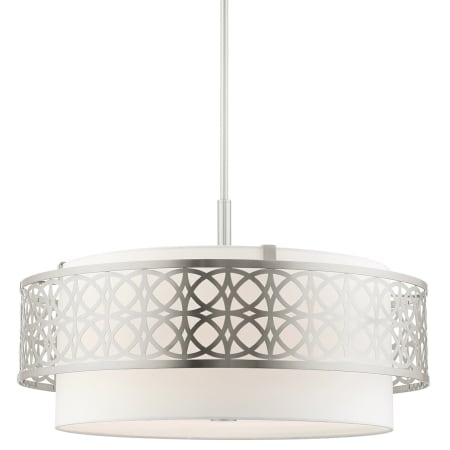Livex Lighting Calinda 5 Light 25" Wide Drum Chandelier Brushed Nickel