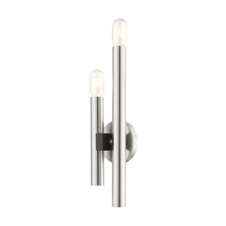 Livex Lighting Helsinki 2 Light 18" Tall Wall Sconce Brushed Nickel