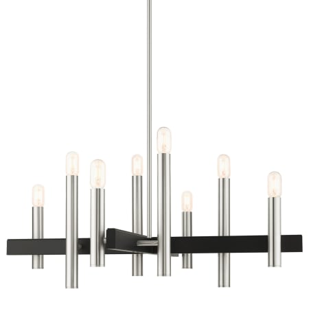 Livex Lighting Helsinki 8 Light 38" Wide Chandelier Brushed Nickel