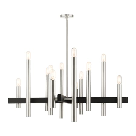 Livex Lighting Helsinki 12 Light 44" Wide Chandelier Brushed Nickel