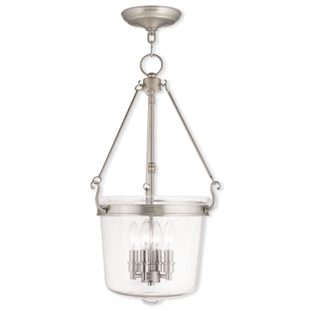 Livex Lighting Winchester 4 Light Foyer Pendant Brushed Nickel
