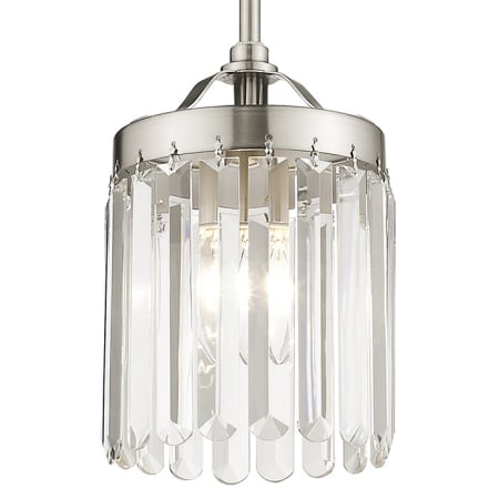 Livex Lighting Ashton 1 Light Mini Pendant with Clear Crystal Diffusers Brushed Nickel