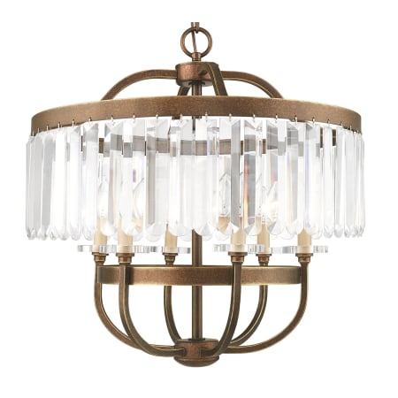 Livex Lighting Ashton 6 Light 24" Wide Chandelier with Clear Crystal Diffusers and Accents Hand Painted Palacial Bronze