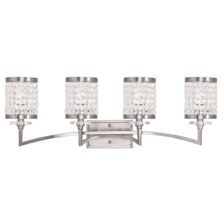 Livex Lighting Grammercy 4 Light Bathroom Vanity Light Brushed Nickel