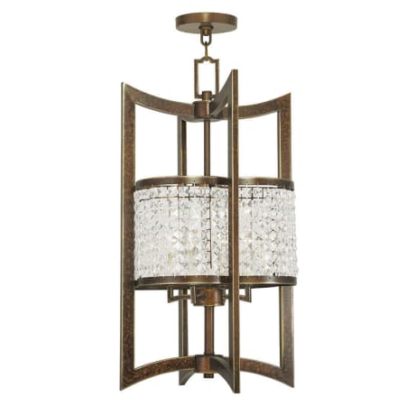 Livex Lighting Grammercy 4 Light Semi-Flush Ceiling Fixture Hand Painted Palacial Bronze
