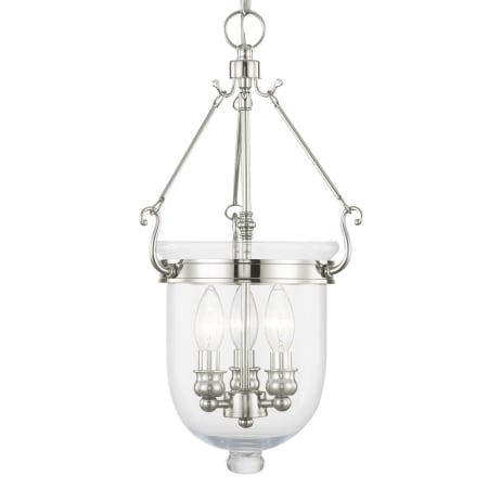 Livex Lighting Jefferson 10" Wide 3 Light Mini Pendant Polished Nickel