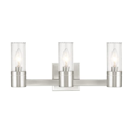 Livex Lighting Midtown 3 Light ADA Compliant Bathroom Vanity Light Brushed Nickel