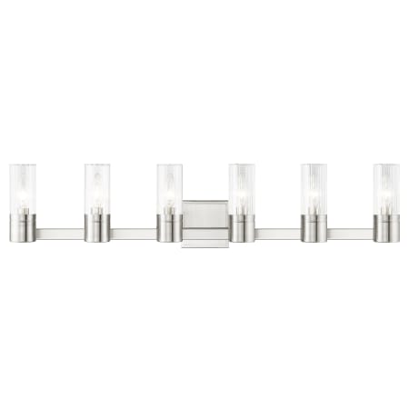 Livex Lighting Midtown 6 Light ADA Compliant Bathroom Vanity Light Brushed Nickel