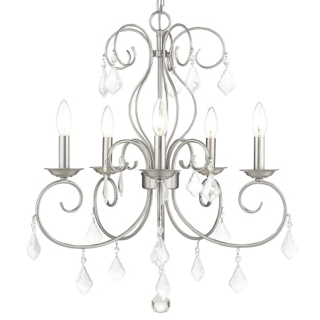 Livex Lighting Donatella 5 Light 1 Tier Chandelier Brushed Nickel