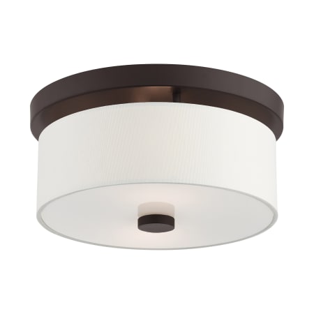 Livex Lighting Meridian 2 Light Flush Mount Ceiling Fixture Bronze