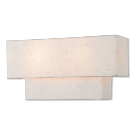 Livex Lighting Claremont 2 Light 8" Tall Wall Sconce with Fabric Shade - ADA Compliant English Bronze