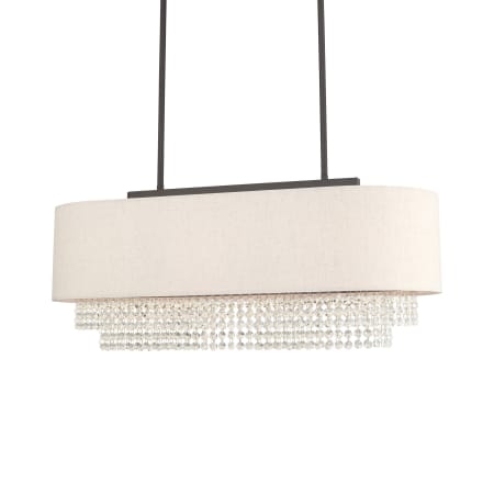 Livex Lighting Carlisle 3 Light 31" Wide Crystal Linear Chandelier English Bronze