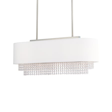 Livex Lighting Carlisle 3 Light 31" Wide Crystal Linear Chandelier Brushed Nickel