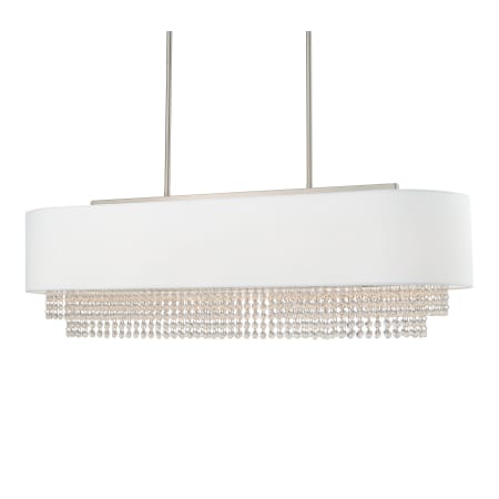 Livex Lighting Carlisle 5 Light 41" Wide Crystal Linear Chandelier Brushed Nickel