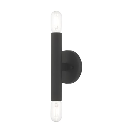 Livex Lighting Copenhagen 2 Light 10" Tall Commercial Wall Sconce Black