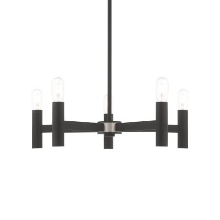 Livex Lighting Copenhagen 5 Light 25" Wide Chandelier Black
