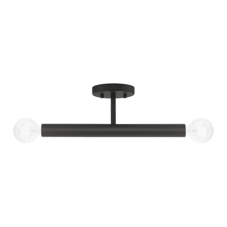 Livex Lighting Copenhagen 2 Light 17" Wide Semi-Flush Ceiling Fixture - Medium Base Black