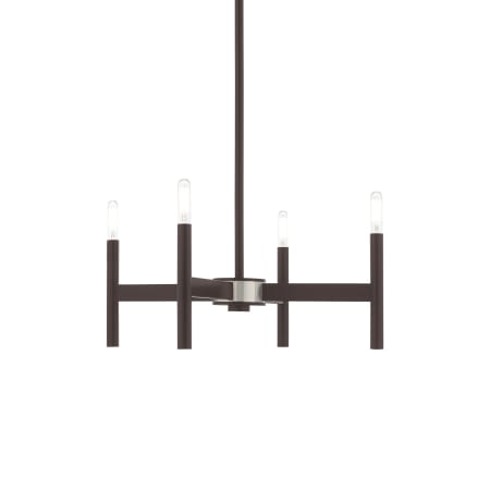 Livex Lighting Copenhagen 4 Light 20" Wide Mini Chandelier / Semi-Flush Ceiling Fixture Bronze