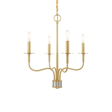 Livex Lighting Lisbon 4 Light 20" Wide Taper Candle Chandelier Satin Brass