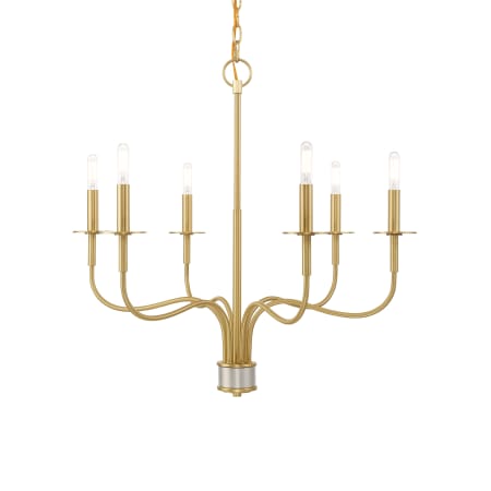 Livex Lighting Lisbon 6 Light 26" Wide Taper Candle Chandelier Satin Brass