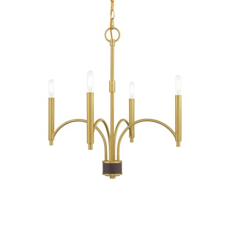 Livex Lighting Wisteria 4 Light 20" Wide Mini Chandelier Satin Brass