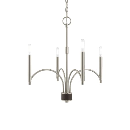 Livex Lighting Wisteria 4 Light 20" Wide Mini Chandelier Brushed Nickel