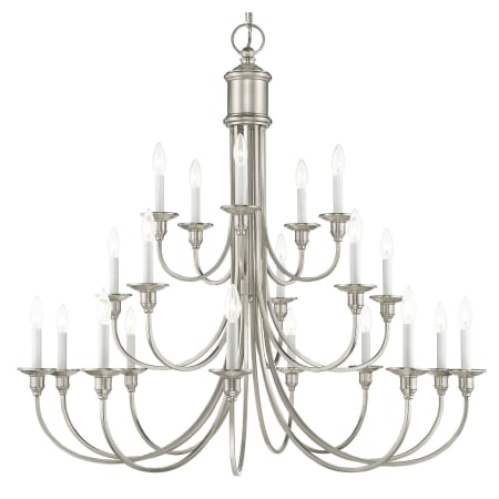 Livex Lighting Cranford 20 Light 3 Tier Chandelier Brushed Nickel